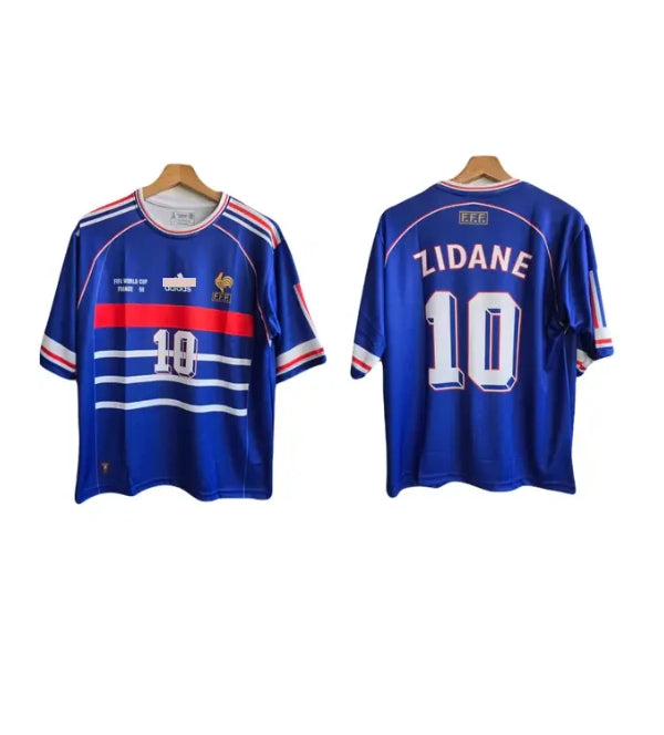 zidane 1998 fifa world cup france jersey five sleeve