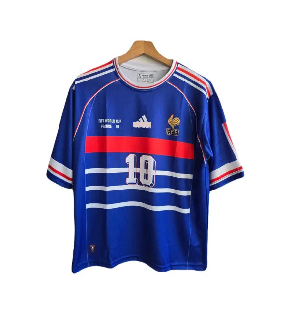 zidane 1998 fifa world cup france jersey five sleeve